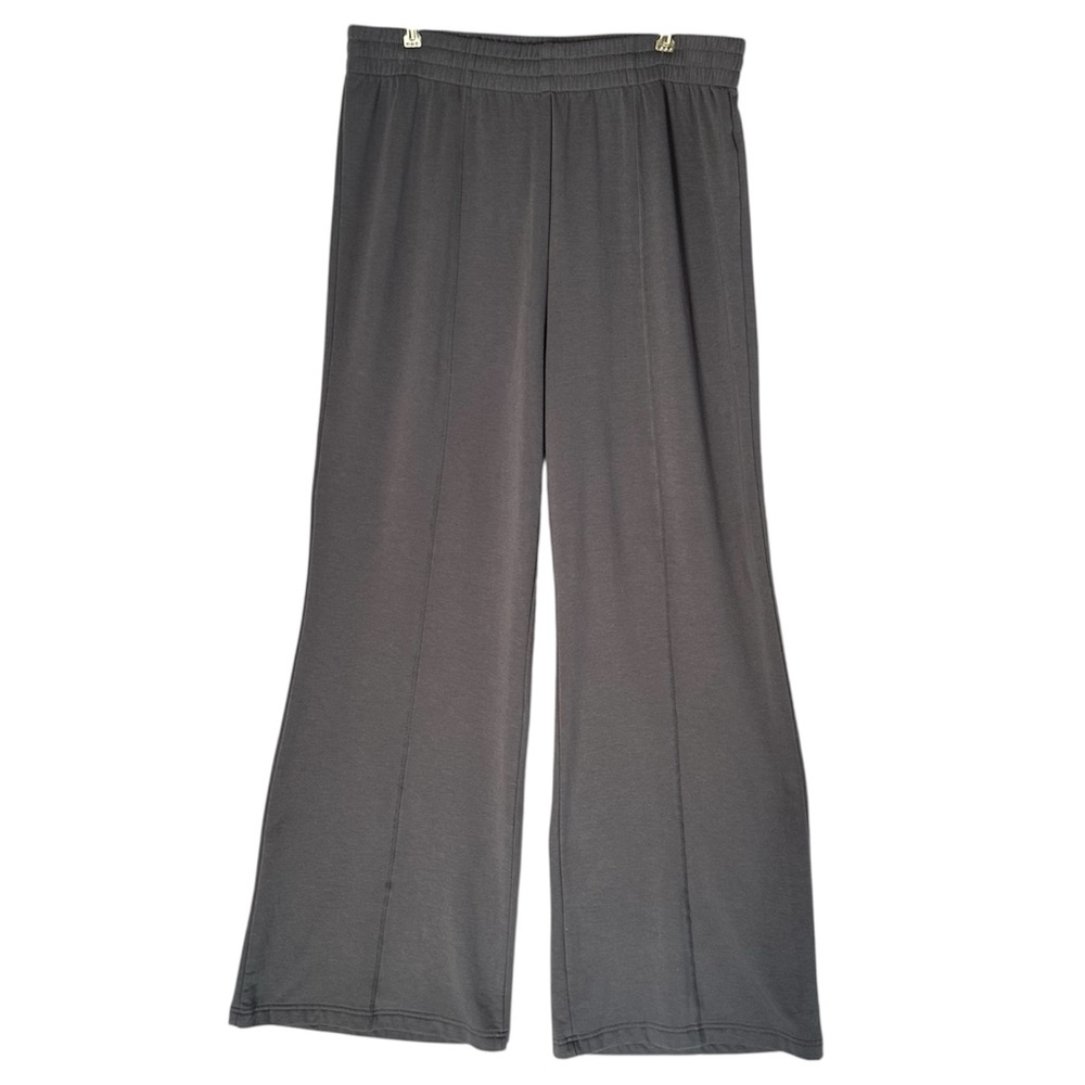 H/G Blue Grey Wide Leg Loungewear Pants Flare Bottom Size XL High Waisted